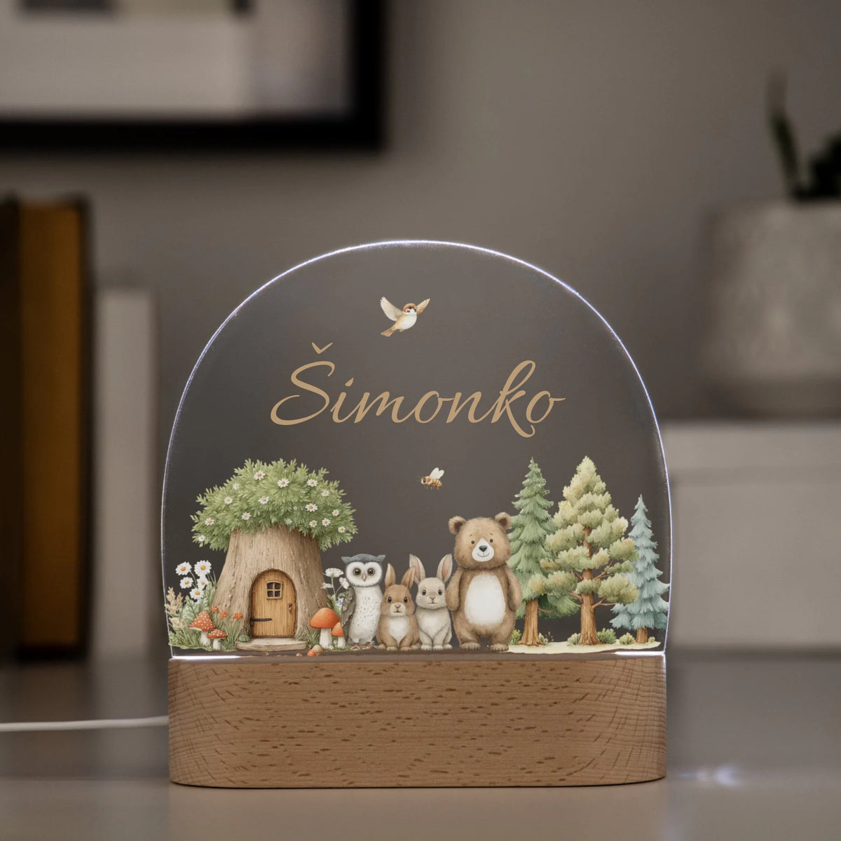 Lampa oblúk malý štvorec